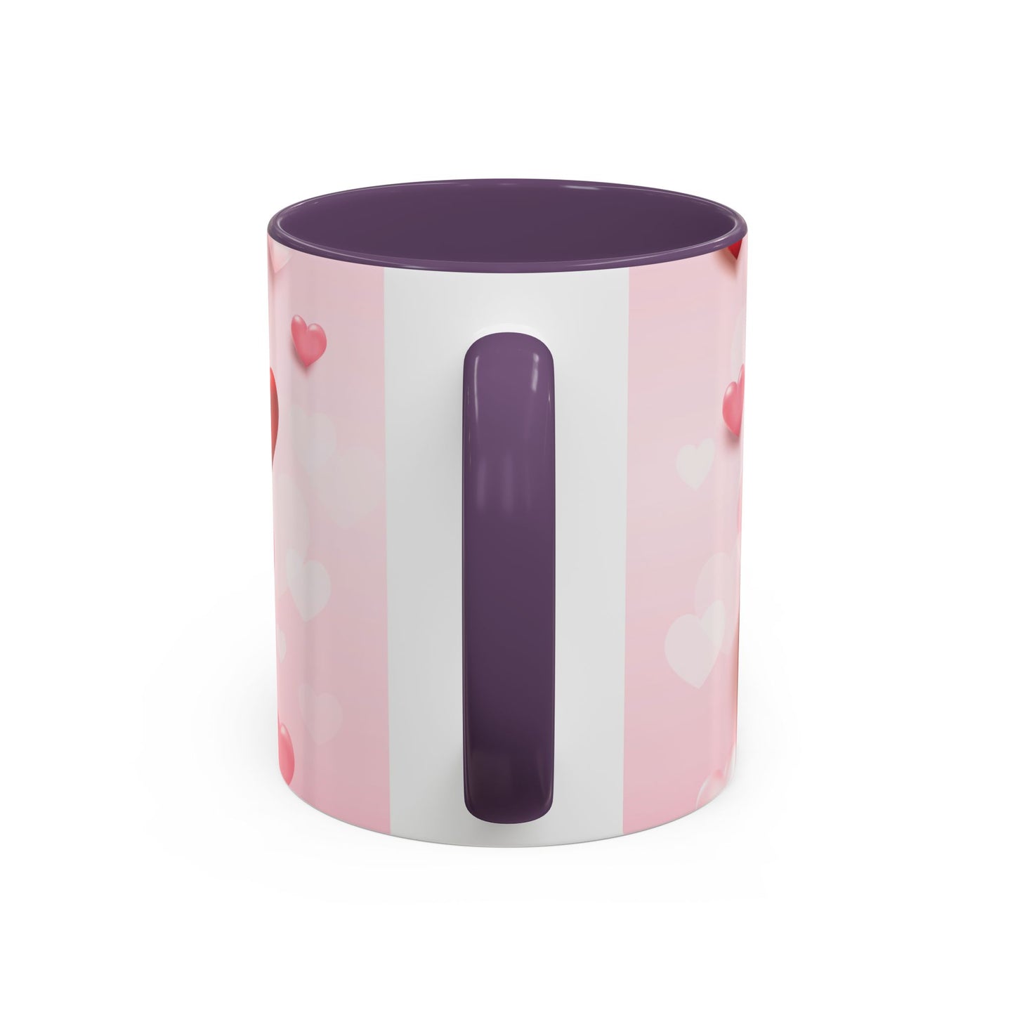 Valentine's Day Coffee Mug – "Happy Valentine's Day" Pink Heart Accent Mug (11/15 oz)
