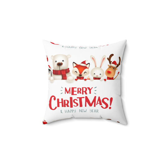 Festive Square Pillow, Holiday Decor, Chair Pillow, Home Decor, Festive Decor