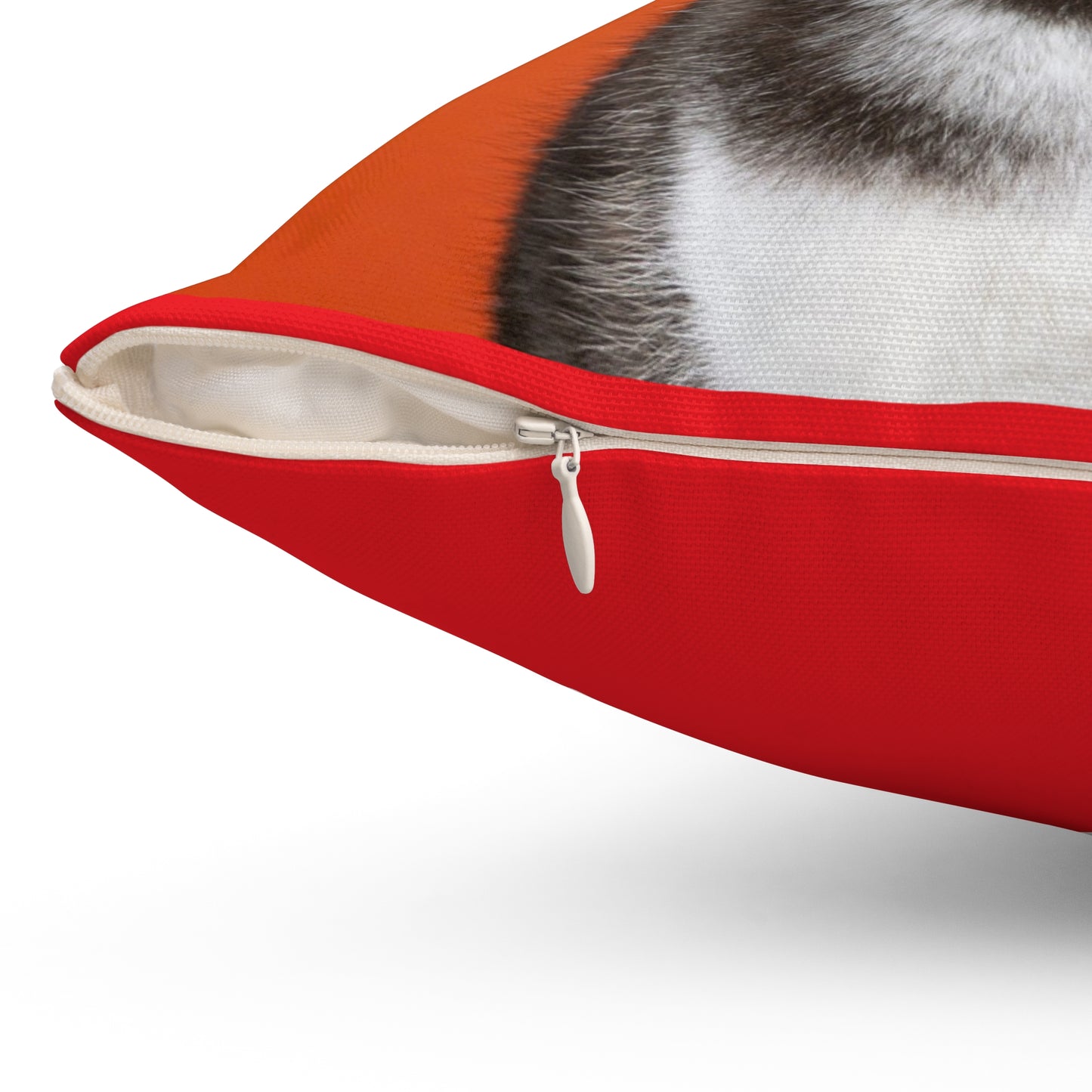 Husky Portrait Throw Pillow, Spun Polyester Square Pillow, Festive Holiday Home Decor, Chair Accessories, Xmas Decorations,Year Round Decor