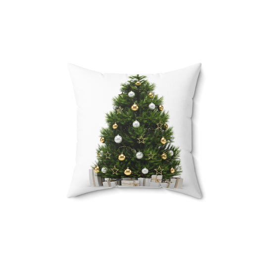 Christmas Tree Throw Pillow, Holiday Home Decor, Festive Decoration