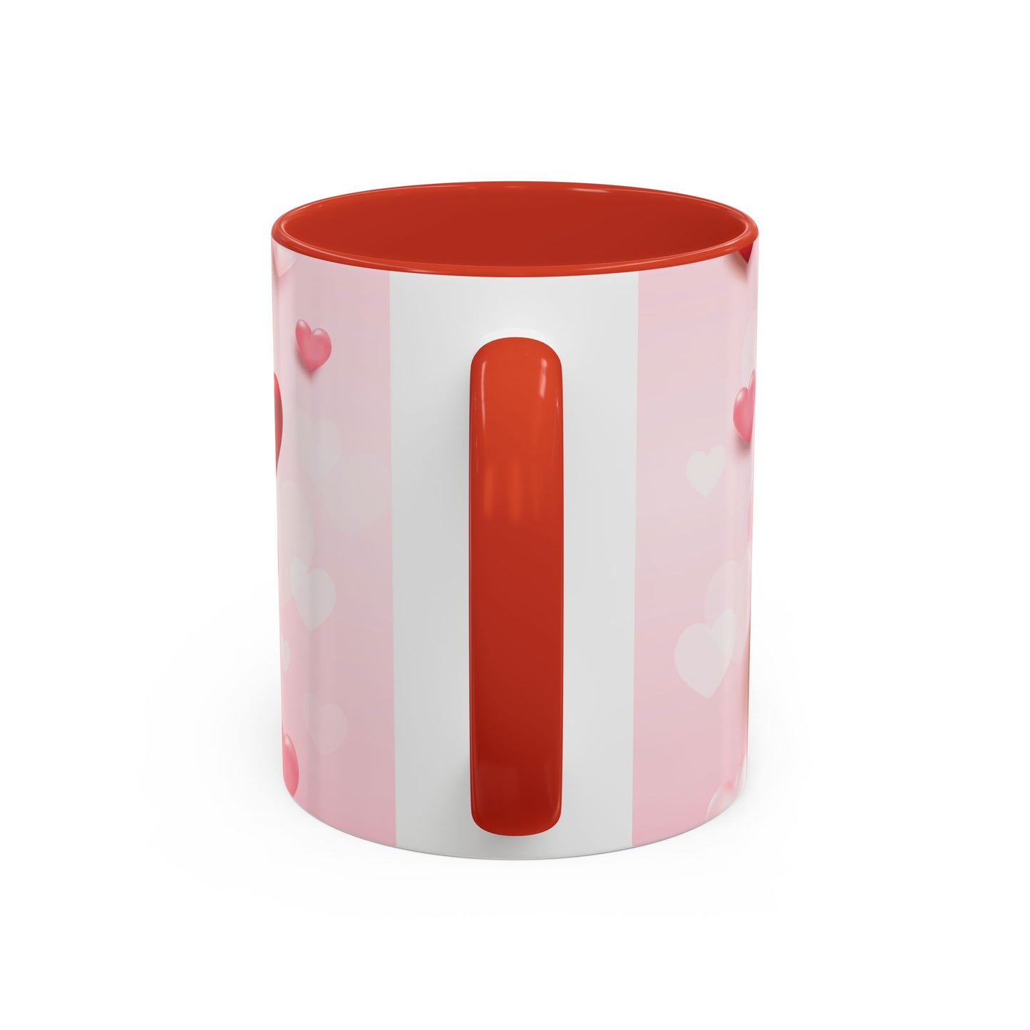 Valentine's Day Coffee Mug – "Happy Valentine's Day" Pink Heart Accent Mug (11/15 oz)