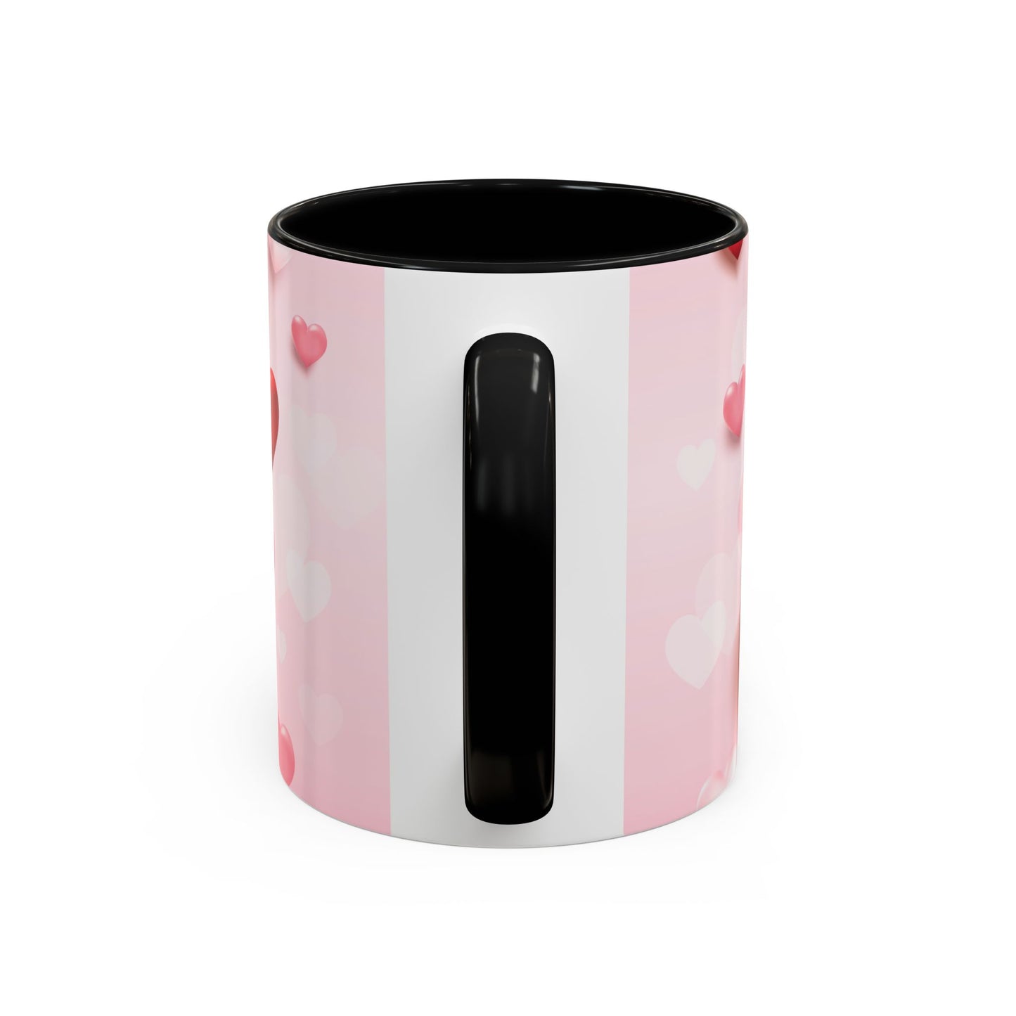 Valentine's Day Coffee Mug – "Happy Valentine's Day" Pink Heart Accent Mug (11/15 oz)