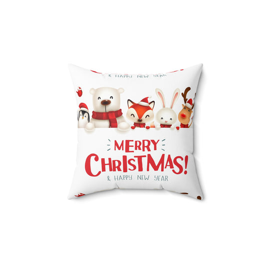 Festive Square Pillow, Holiday Decor, Chair Pillow, Home Decor, Festive Decor