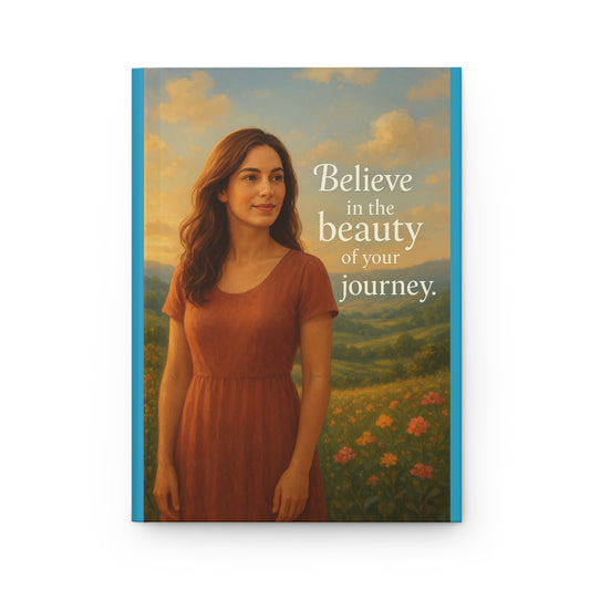 Inspirational Hardcover Journal — "Believe in the Beauty of Your Journey"