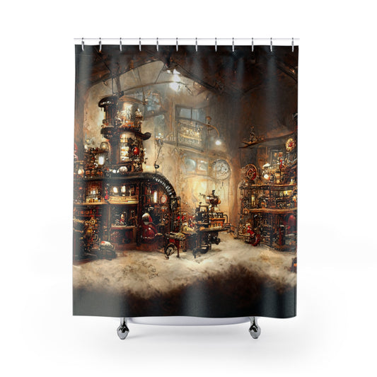 Christmas Story Shower Curtains,  Festive Holiday Home Decor, Winter Bathroom Accessories, Xmas Decorations, Seasonal Bath Curtain