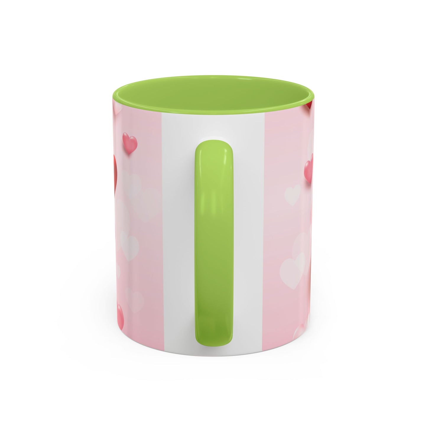 Valentine's Day Coffee Mug – "Happy Valentine's Day" Pink Heart Accent Mug (11/15 oz)