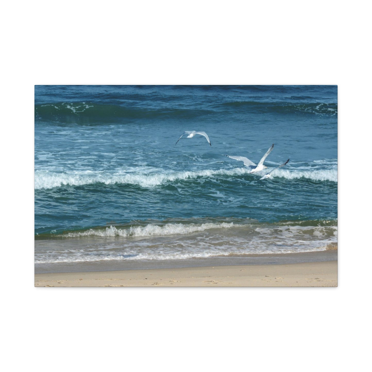 Wall Canva, Seagulls on Ocean Waves Matte Canvas Wall Art, Wall Decor, Coastal Decor