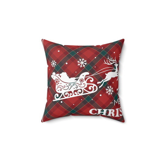Reindeer Square Pillow, Holiday Decor, Chair Pillow, Home Decor, Festive Decor