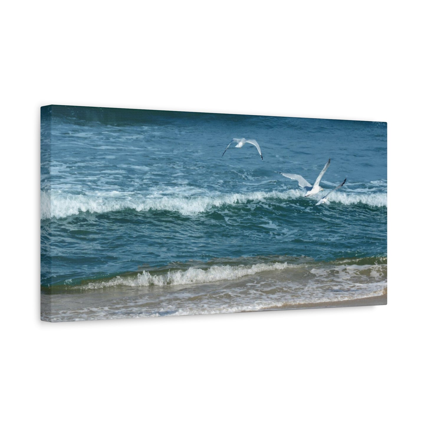 Wall Canva, Seagulls on Ocean Waves Matte Canvas Wall Art, Wall Decor, Coastal Decor